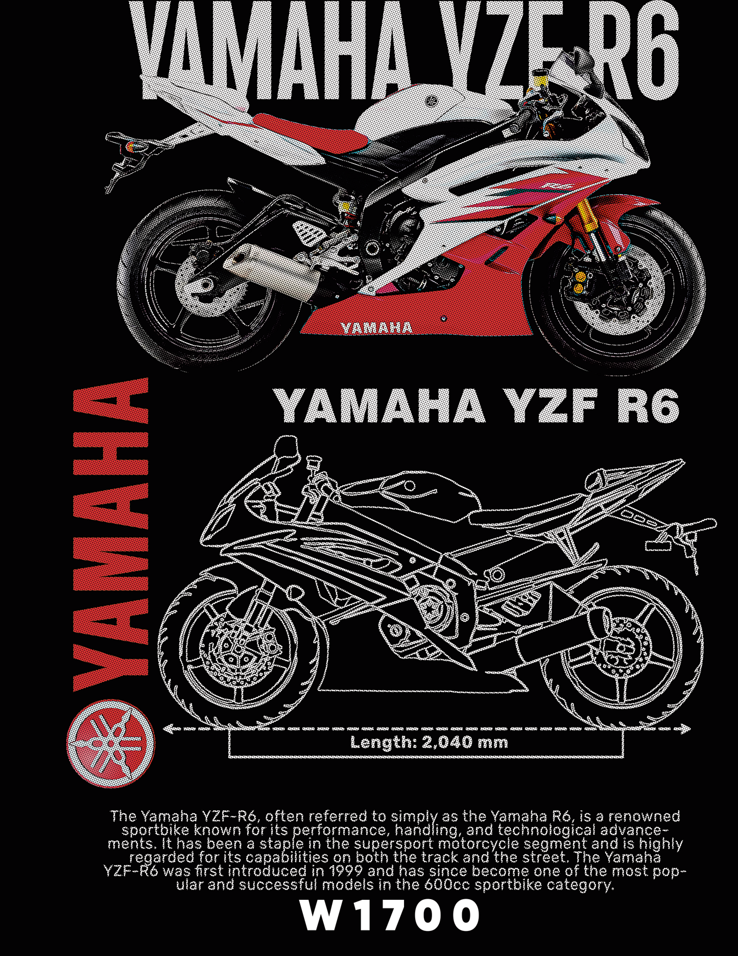 W1700 YAMAHA YZF R6
