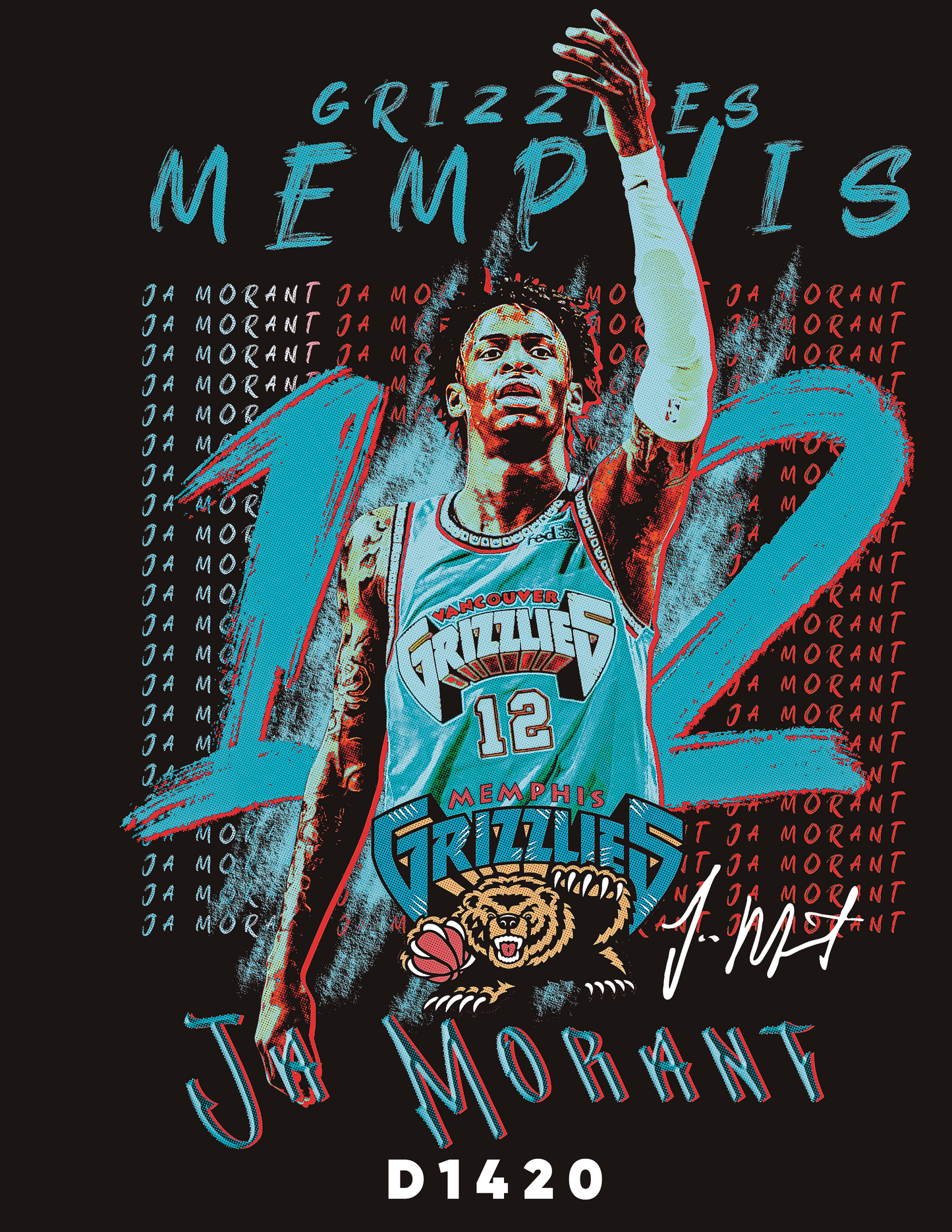 D1420 JA MORANT GRIZZLIES MEMPHIS