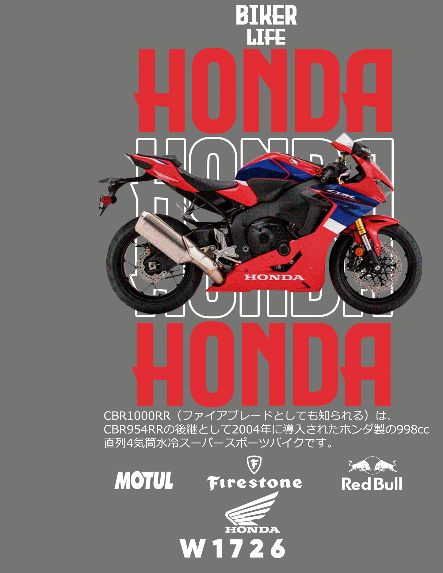 W1726 HONDA CBR 1000